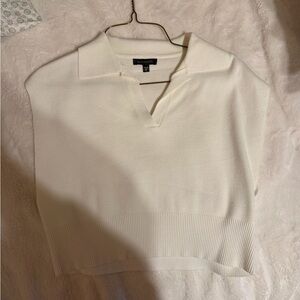Dynamite Cream Knit Collared Top